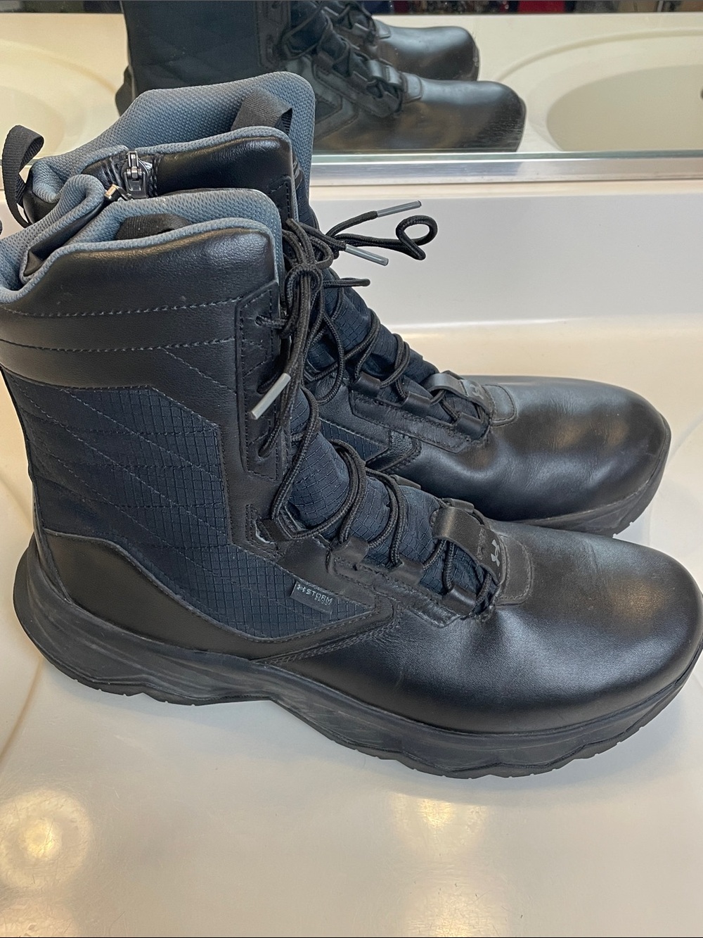 Under Armour Men's Stellar G2 Zip Waterproof Military Tactical Black Boots